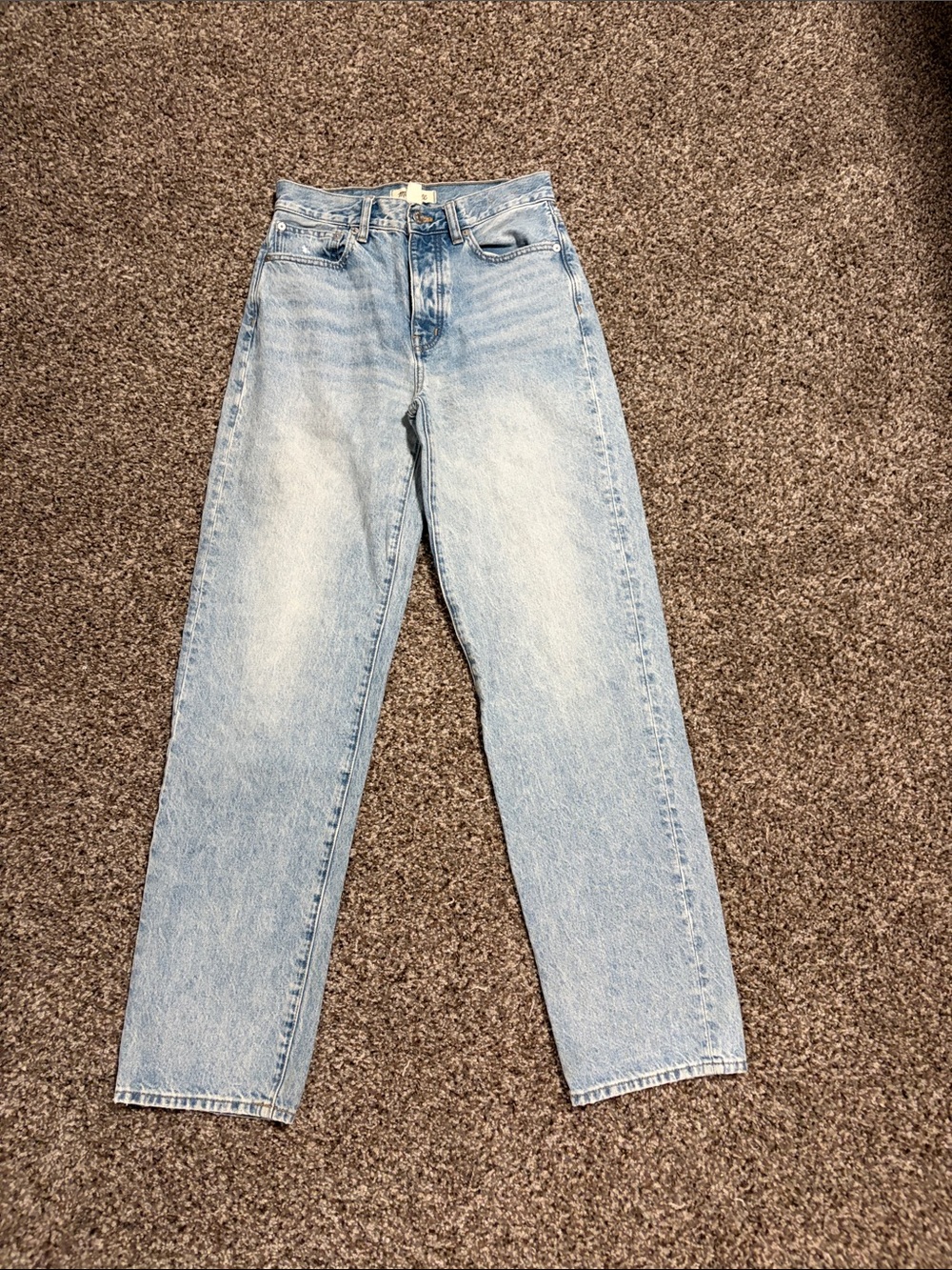 Madewell Light Blue High-Rise Straight Leg Jeans